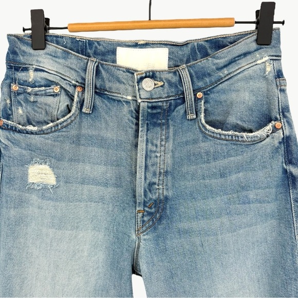 MOTHER The Tomcat High Rise Cropped Straight Jeans in The Confession | Sz 26 - Picture 12 of 16